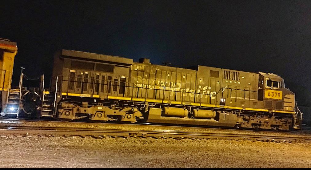 UP 6379 is a class GE AC4400CW and  is pictured in Centralia, Illinois, USA.  This was taken along the BNSF Beardstown subdivision on the Union Pacific Railroad. Photo Copyright: Blaise Lambert uploaded to Railroad Gallery on 08/22/2023. This photograph of UP 6379 was taken on Tuesday, August 22, 2023. All Rights Reserved. 