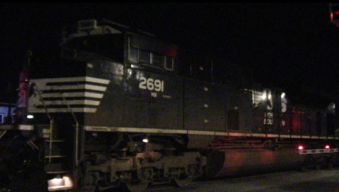 NS 2691 is a class EMD SD70M-2 and  is pictured in Centralia, Illinois, USA.  This was taken along the NS Southern West district on the Norfolk Southern. Photo Copyright: Blaise Lambert uploaded to Railroad Gallery on 08/22/2023. This photograph of NS 2691 was taken on Monday, August 21, 2023. All Rights Reserved. 