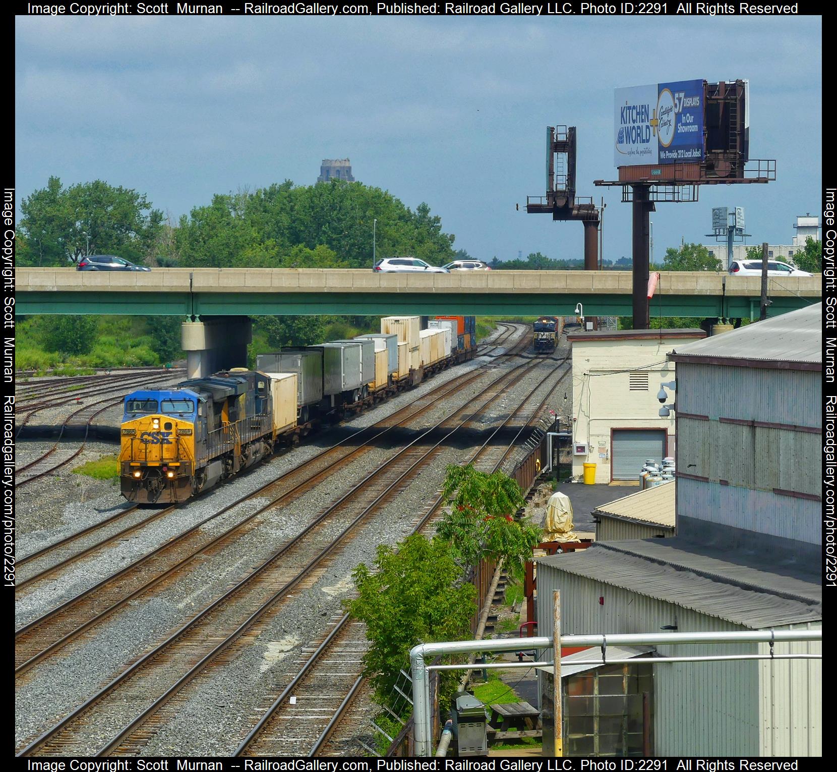 CSX 7868 is a class GE C40-8W (Dash 8-40CW) and  is pictured in Buffalo , New York, United States.  This was taken along the Buffalo Terminal Subdivision  on the CSX Transportation. Photo Copyright: Scott  Murnan  uploaded to Railroad Gallery on 08/23/2023. This photograph of CSX 7868 was taken on Monday, August 21, 2023. All Rights Reserved. 