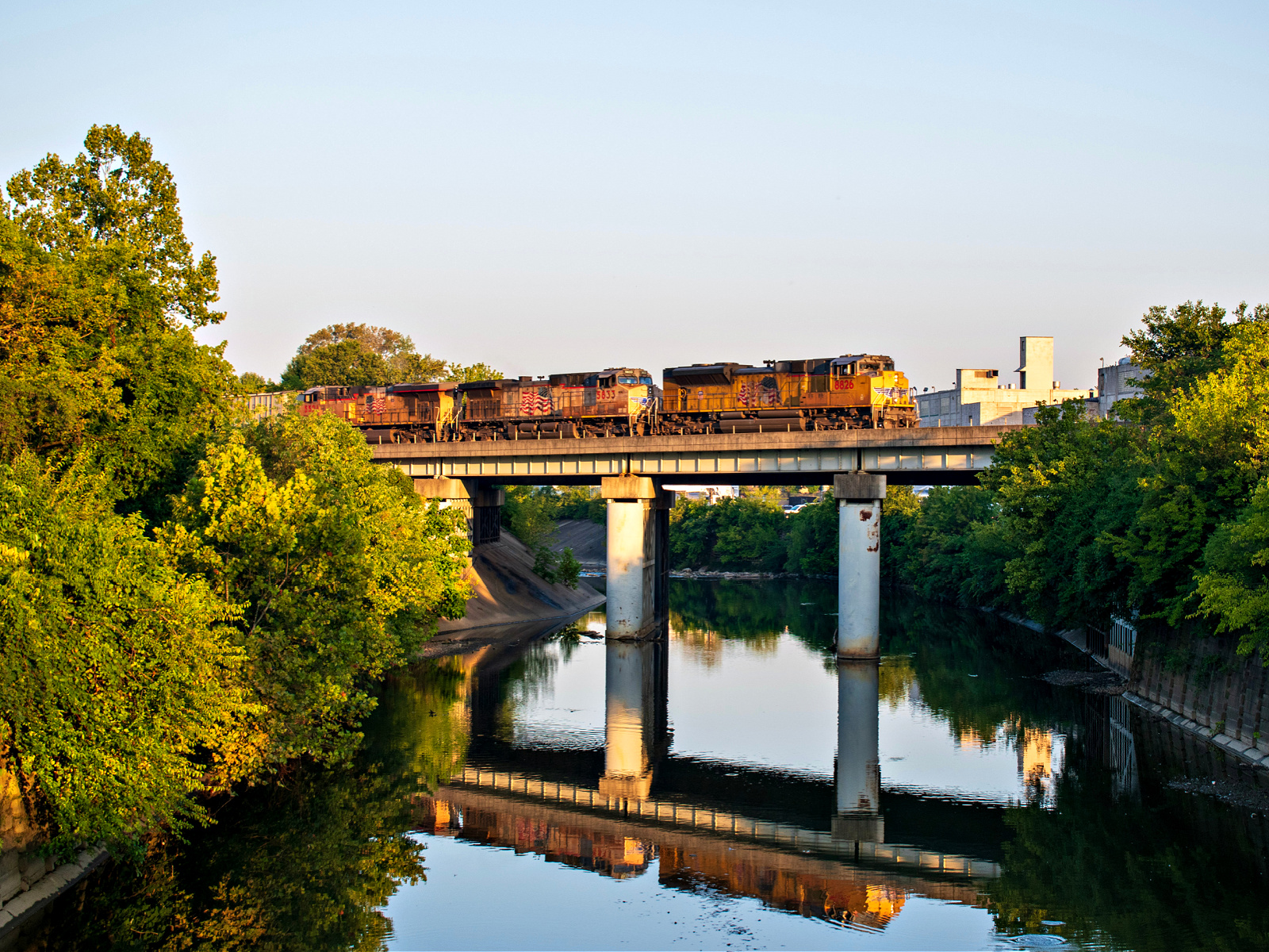 UP 8826 is a class EMD SD70ACe and  is pictured in Cincinnati, OH, United States.  This was taken along the Cincinnati Terminal Subdivision on the CSX Transportation. Photo Copyright: David Rohdenburg uploaded to Railroad Gallery on 08/29/2023. This photograph of UP 8826 was taken on Sunday, August 20, 2023. All Rights Reserved. 