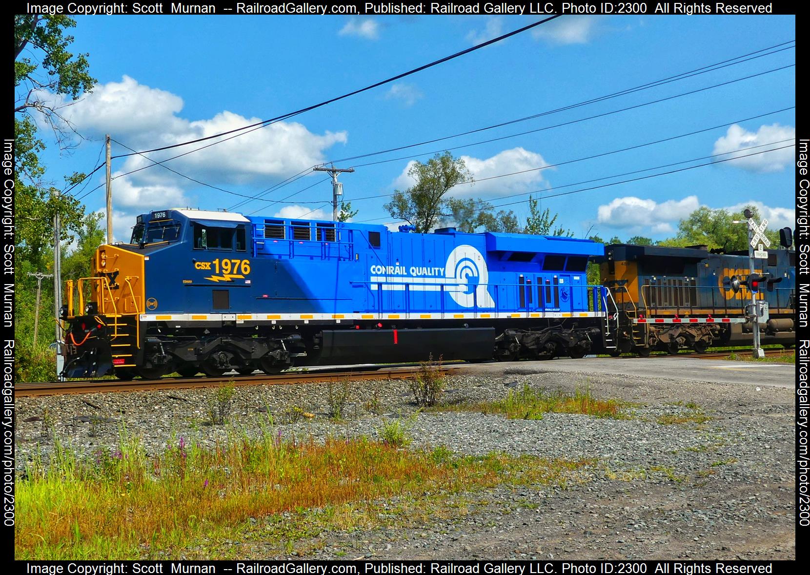 CSX 1976 is a class GE ES44AC and  is pictured in Wayneport , New York, United States.  This was taken along the Rochester Subdivision  on the CSX Transportation. Photo Copyright: Scott  Murnan  uploaded to Railroad Gallery on 09/01/2023. This photograph of CSX 1976 was taken on Friday, September 01, 2023. All Rights Reserved. 