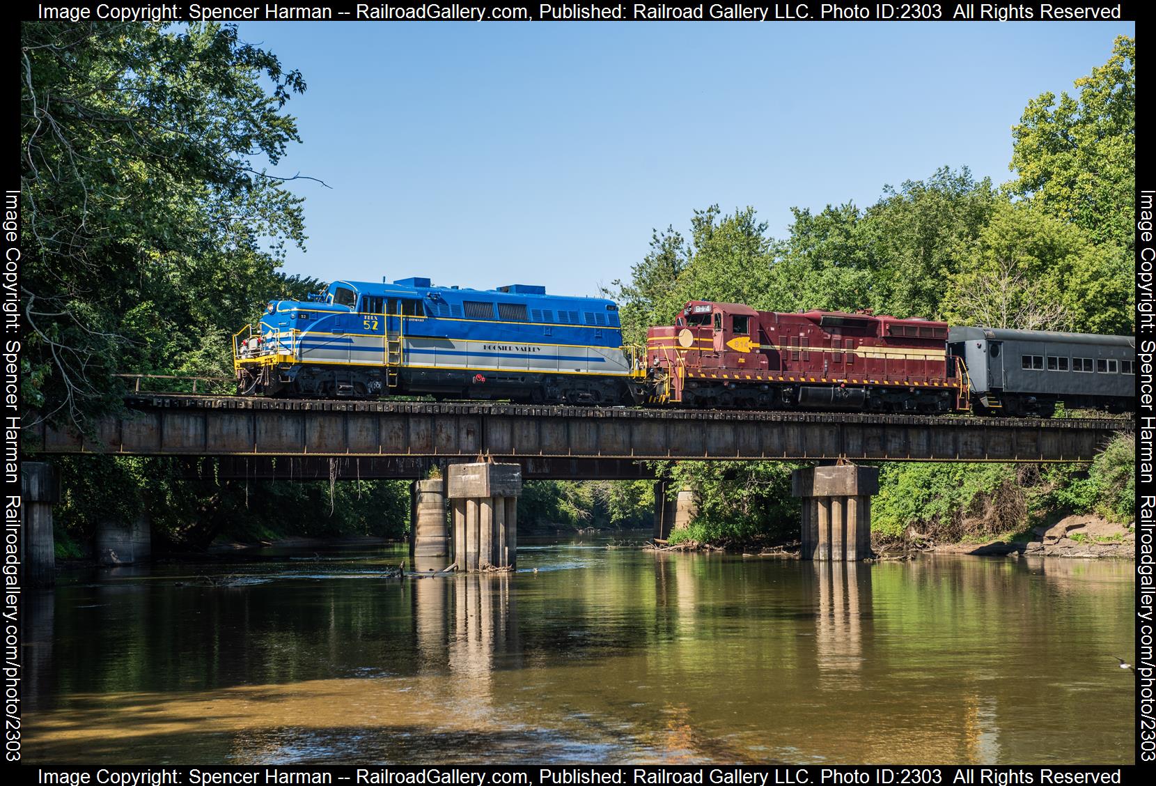 KDLX 52 is a class EMD BL2 and  is pictured in English Lake, Indiana, USA.  This was taken along the Hoosier Valley Railroad Museum on the Chesapeake and Indiana Railroad. Photo Copyright: Spencer Harman uploaded to Railroad Gallery on 09/02/2023. This photograph of KDLX 52 was taken on Saturday, September 02, 2023. All Rights Reserved. 