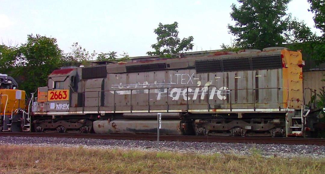 LTEX 2663 is a class EMD SD40M-2 and  is pictured in Mount Vernon, Illinois, USA.  This was taken along the EVWR Evansville District on the Larry's Truck & Electric. Photo Copyright: Blaise Lambert uploaded to Railroad Gallery on 09/21/2023. This photograph of LTEX 2663 was taken on Thursday, September 21, 2023. All Rights Reserved. 