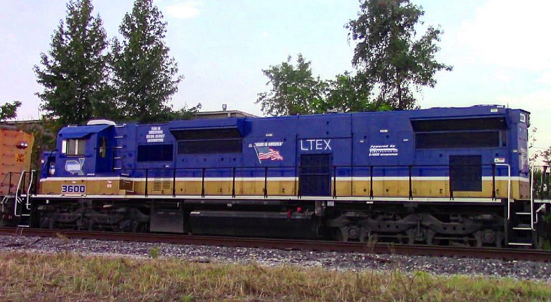 LTEX 3600 is a class NRE 2GS36C-DE and  is pictured in Mount Vernon, Illinois, USA.  This was taken along the EVWR Evansville District on the Larry's Truck & Electric. Photo Copyright: Blaise Lambert uploaded to Railroad Gallery on 09/21/2023. This photograph of LTEX 3600 was taken on Thursday, September 21, 2023. All Rights Reserved. 