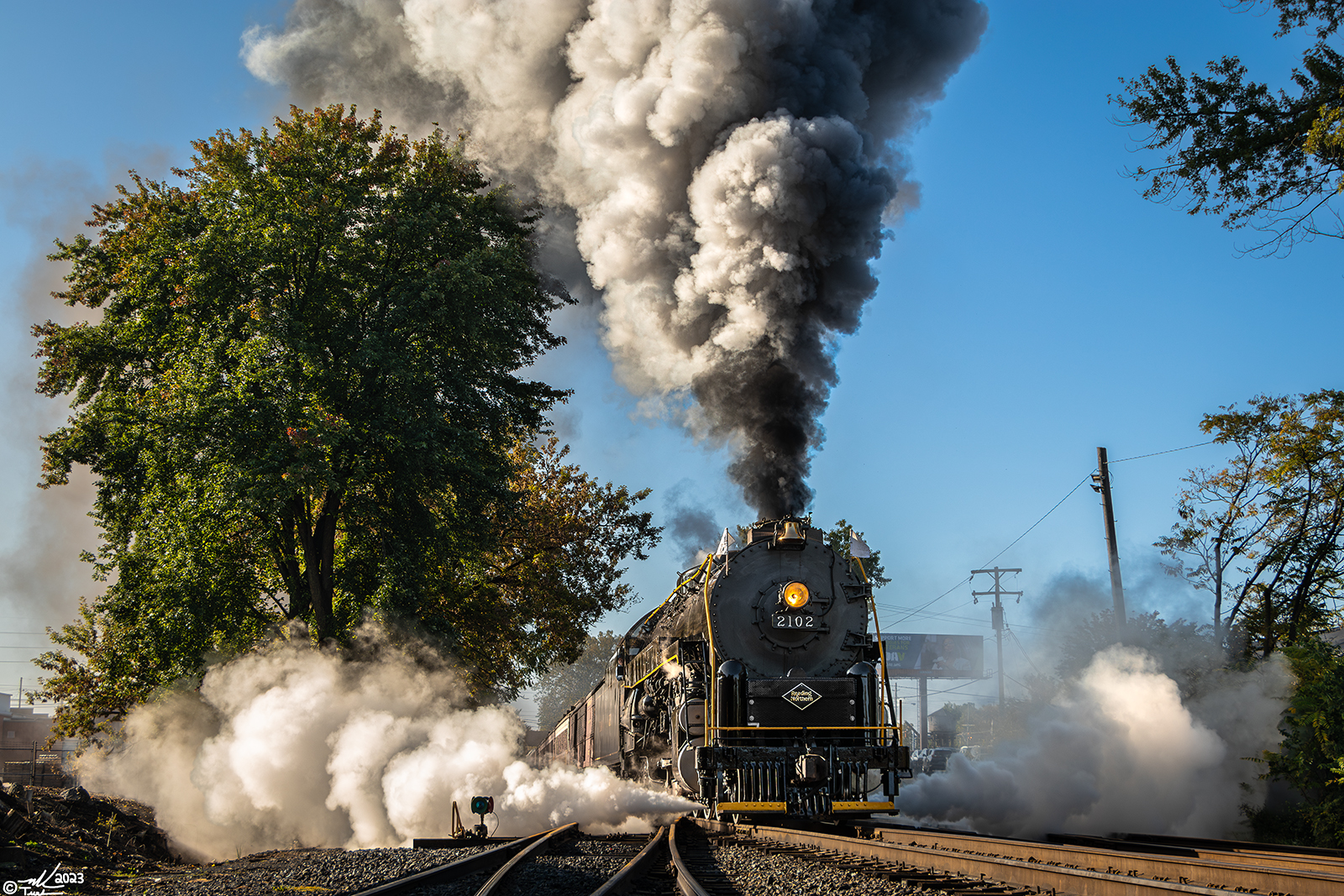 RDG 2102 is a class T-1 and  is pictured in Reading, Pennsylvania, USA.  This was taken along the Reading Outer Station on the Reading Company. Photo Copyright: Mark Turkovich uploaded to Railroad Gallery on 10/02/2023. This photograph of RDG 2102 was taken on Sunday, October 01, 2023. All Rights Reserved. 