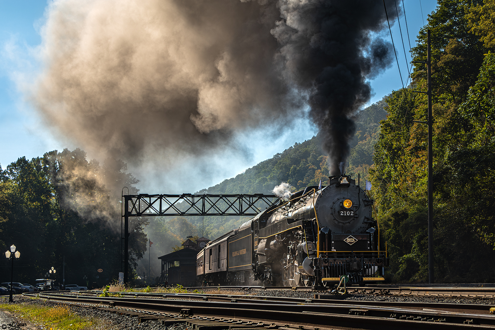 RDG 2102 is a class T-1 and  is pictured in Port Clinton, Pennsylvania, USA.  This was taken along the Port Clinton on the Reading Company. Photo Copyright: Mark Turkovich uploaded to Railroad Gallery on 10/04/2023. This photograph of RDG 2102 was taken on Sunday, October 01, 2023. All Rights Reserved. 