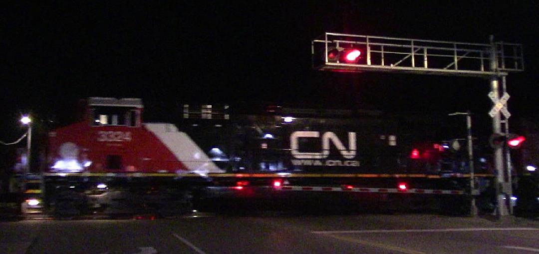 CN 3324 is a class GE AC44C6M and  is pictured in Centralia, Illinois, USA.  This was taken along the CN Centralia subdivision on the Canadian National Railway. Photo Copyright: Blaise Lambert uploaded to Railroad Gallery on 10/17/2023. This photograph of CN 3324 was taken on Thursday, September 07, 2023. All Rights Reserved. 