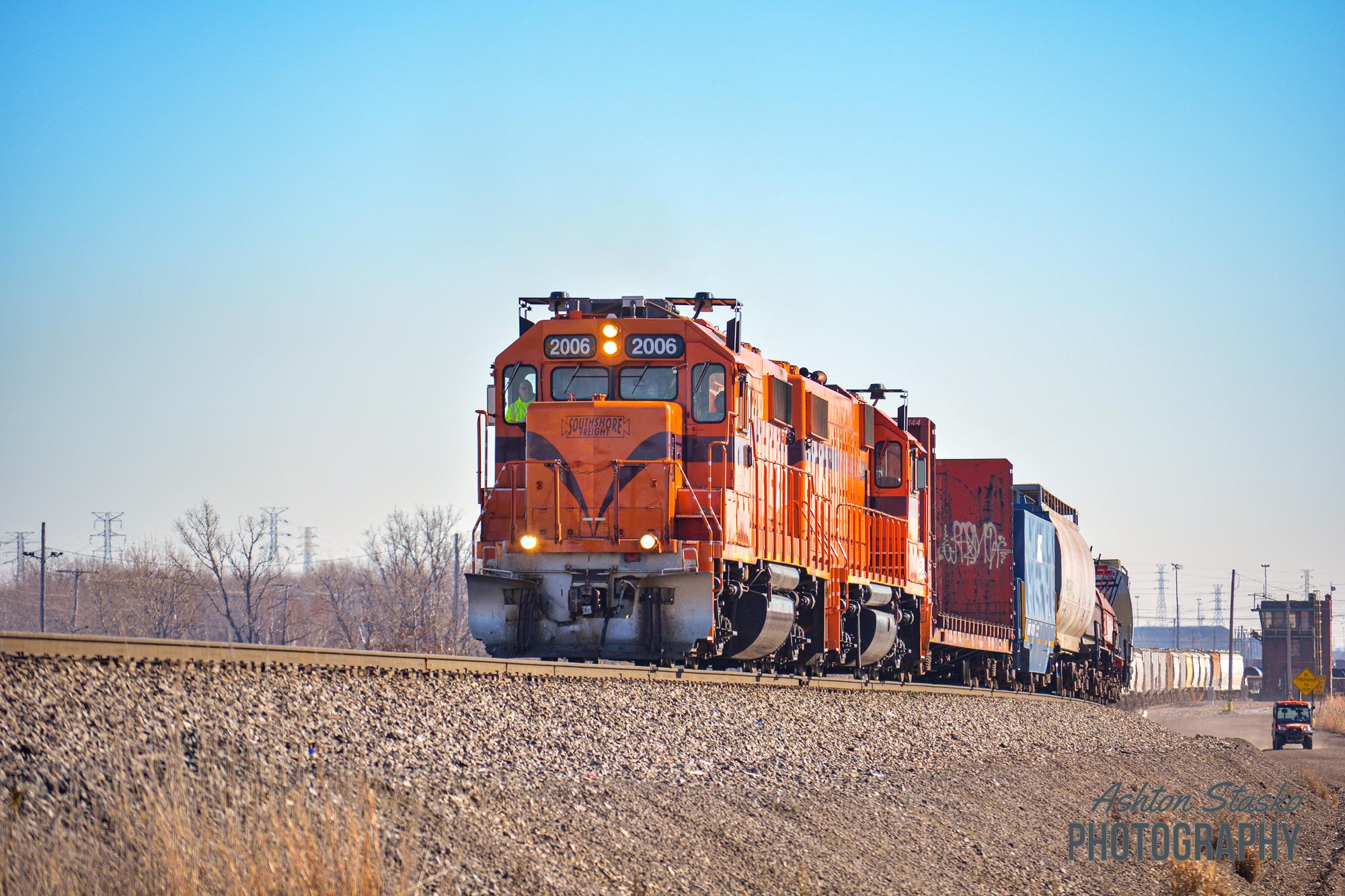 2006 is a class GP38-2 and  is pictured in Gary , Indiana , United States .  This was taken along the Mattson Subdivision  on the Canadian National Railway. Photo Copyright: Ashton  Stasko  uploaded to Railroad Gallery on 11/25/2022. This photograph of 2006 was taken on Friday, November 25, 2022. All Rights Reserved. 