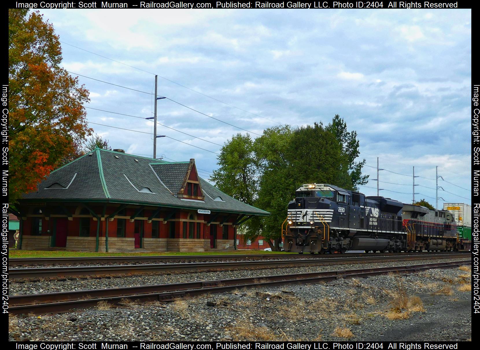 NS 2690 is a class EMD SD70M-2 and  is pictured in Wauseon , Ohio, United States.  This was taken along the Chicago Line  on the Norfolk Southern. Photo Copyright: Scott  Murnan  uploaded to Railroad Gallery on 10/26/2023. This photograph of NS 2690 was taken on Friday, October 13, 2023. All Rights Reserved. 