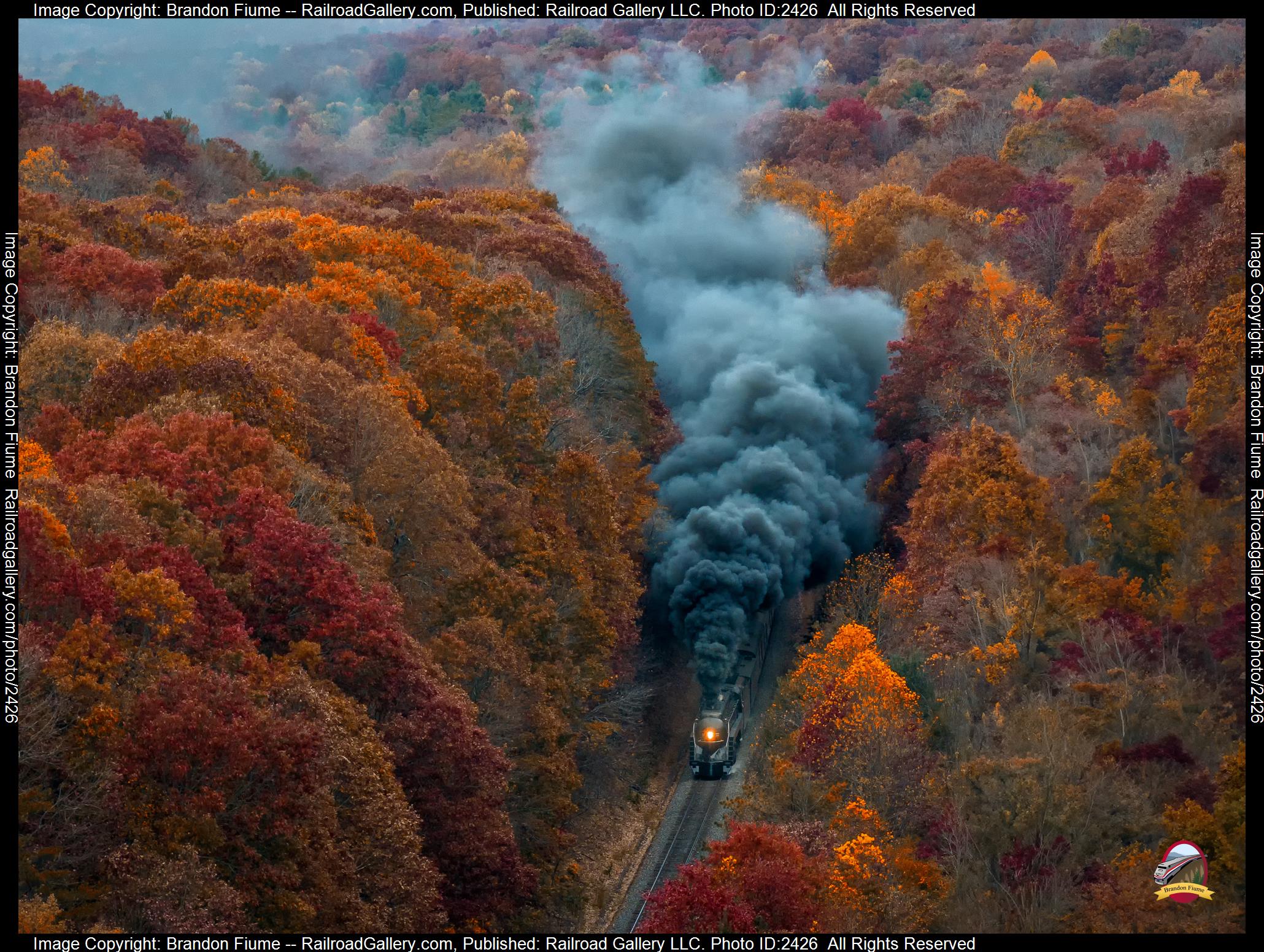 NW 611 is a class J Class and  is pictured in North Mountain, Virginia, USA.  This was taken along the Buckingham Branch on the Norfolk and Western Railway. Photo Copyright: Brandon Fiume uploaded to Railroad Gallery on 11/08/2023. This photograph of NW 611 was taken on Sunday, October 29, 2023. All Rights Reserved. 