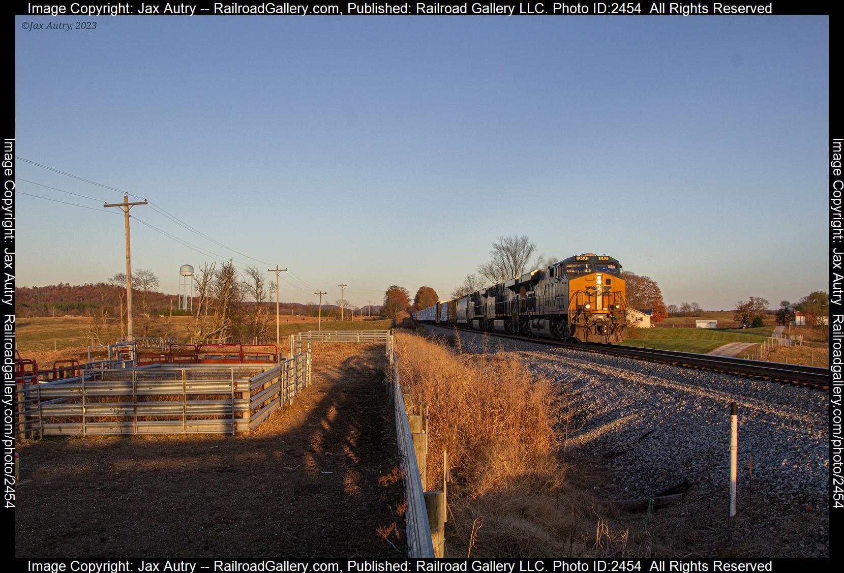 CSXT 848 is a class GE ES44AC and  is pictured in Park City, Kentucky, USA.  This was taken along the Mainline Subdivision on the CSX Transportation. Photo Copyright: Jax Autry uploaded to Railroad Gallery on 11/16/2023. This photograph of CSXT 848 was taken on Sunday, November 12, 2023. All Rights Reserved. 