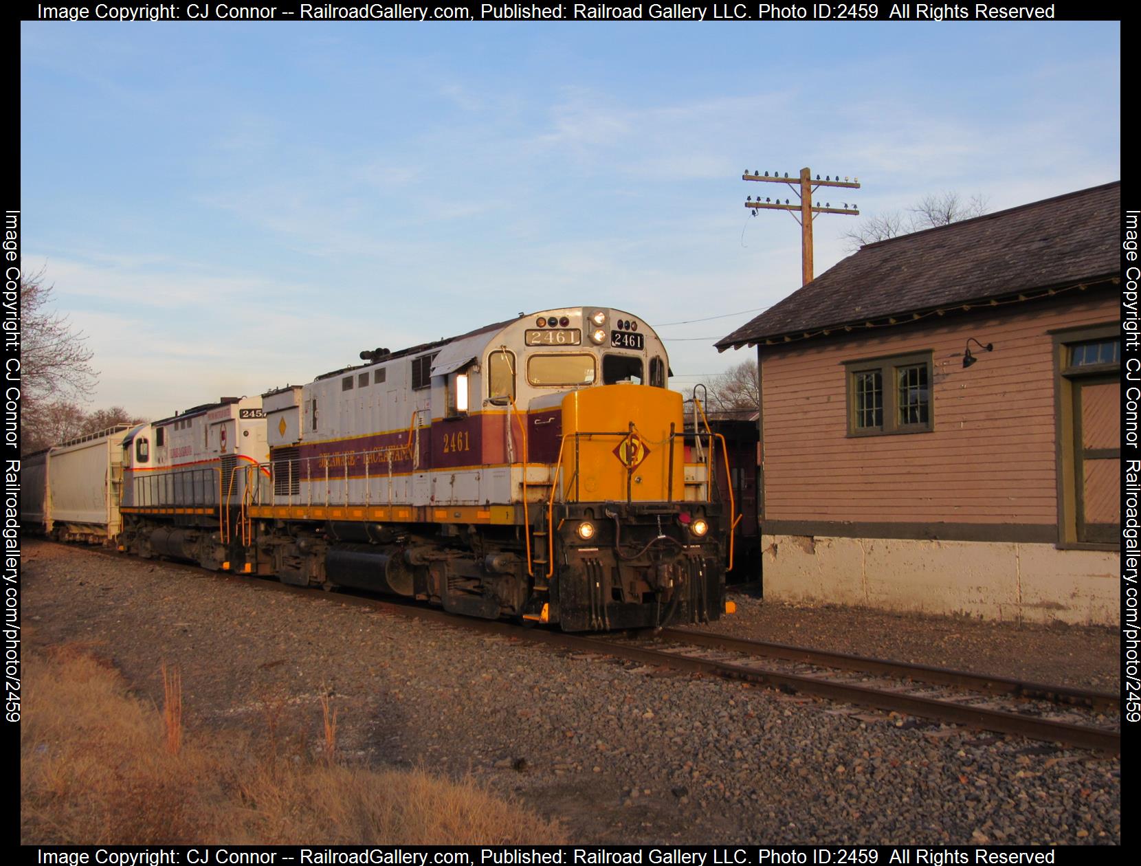 D-L 2461 is a class C425 and  is pictured in Dickson city, Pennsylvania , United States of America.  This was taken along the Carbondale Line on the Delaware-Lackawanna. Photo Copyright: Scott Valley rail photography uploaded to Railroad Gallery on 11/16/2023. This photograph of D-L 2461 was taken on Thursday, November 16, 2023. All Rights Reserved. 