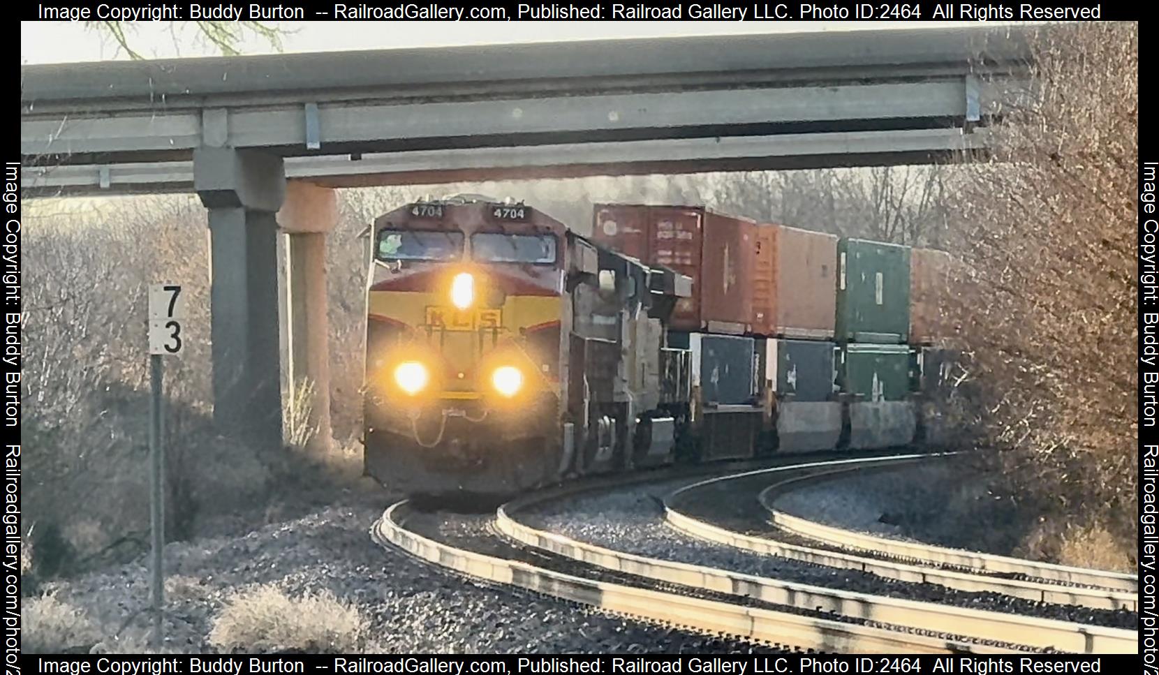 KCS 4704 is a class ES44AC and  is pictured in Bertram , Iowa, USA.  This was taken along the Clinton Subdivision  on the Union Pacific Railroad. Photo Copyright: Buddy Burton  uploaded to Railroad Gallery on 11/18/2023. This photograph of KCS 4704 was taken on Sunday, November 12, 2023. All Rights Reserved. 