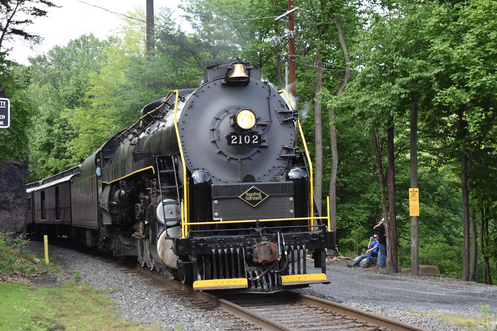 RBMN 2102 is a class 4-8-4 and  is pictured in Port Clinton, Pennsylvania, USA.  This was taken along the Reading Line on the Reading Blue Mountain and Northern Railroad. Photo Copyright: James Ellison uploaded to Railroad Gallery on 11/26/2022. This photograph of RBMN 2102 was taken on Saturday, May 28, 2022. All Rights Reserved. 