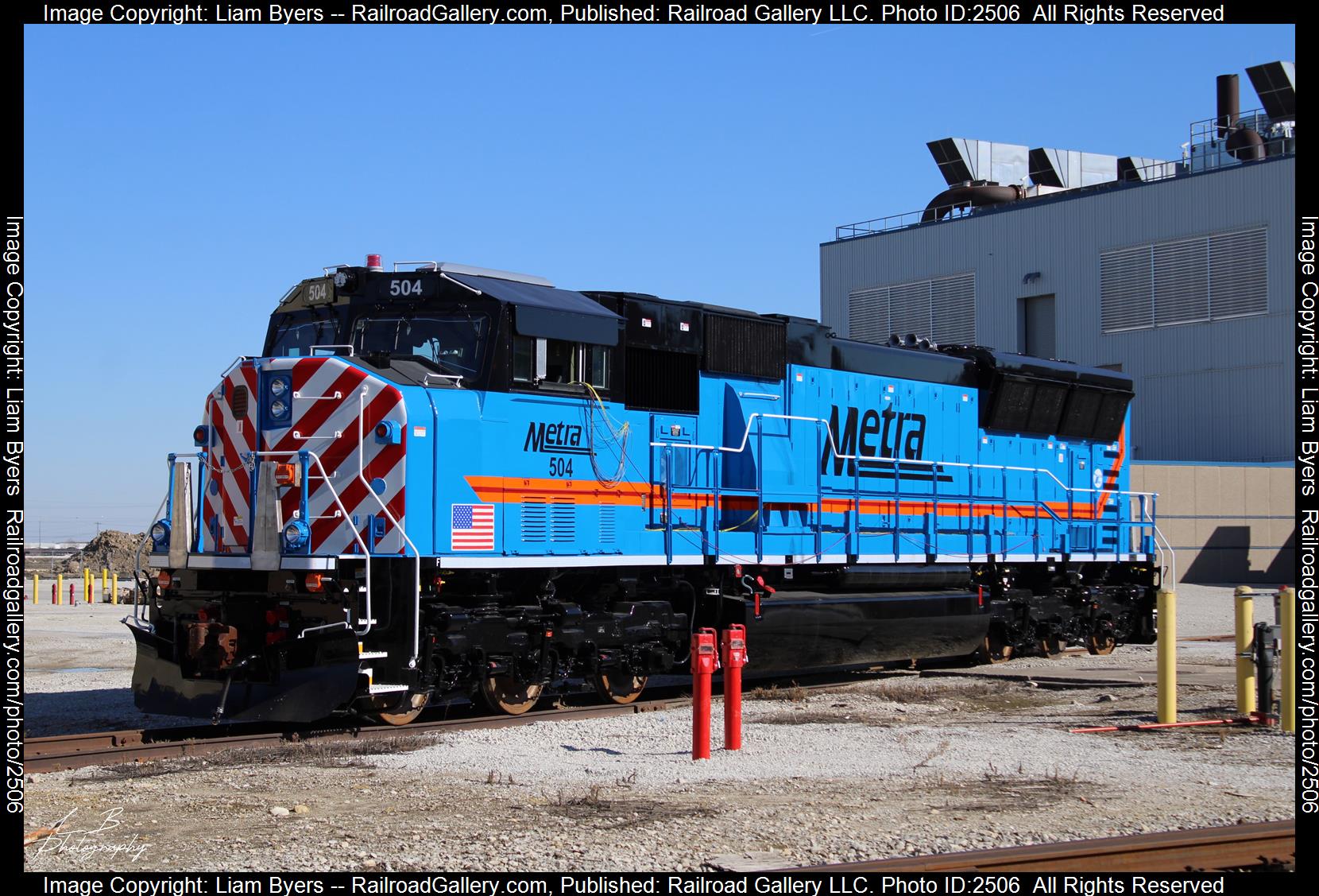 METX 504 is a class EMD SD70MACH and  is pictured in McCook, IL, Illinois, USA.  This was taken along the Unknown on the Metra. Photo Copyright: Liam Byers uploaded to Railroad Gallery on 11/27/2023. This photograph of METX 504 was taken on Tuesday, March 14, 2023. All Rights Reserved. 