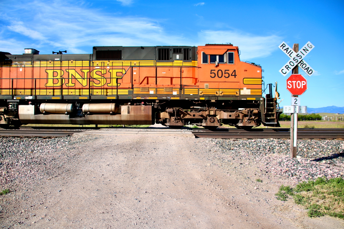 BNSF 5054 is a class C44-9W and  is pictured in Helena, Montana, USA.  This was taken along the  3rd Subdivision/MRL on the BNSF Railway. Photo Copyright: Rick Doughty uploaded to Railroad Gallery on 11/29/2023. This photograph of BNSF 5054 was taken on Thursday, June 22, 2023. All Rights Reserved. 