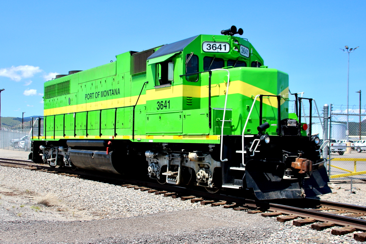 POM 3641 is a class GP38AC and  is pictured in Silver Bow, Montana, USA.  This was taken along the Port of Montana. Photo Copyright: Rick Doughty uploaded to Railroad Gallery on 11/29/2023. This photograph of POM 3641 was taken on Thursday, June 22, 2023. All Rights Reserved. 