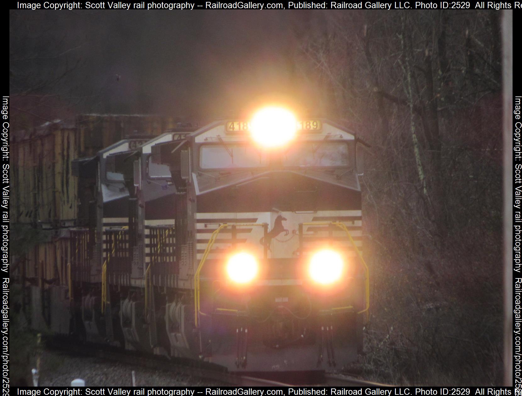 NS 4189 is a class AC44C6M and  is pictured in Glenburn, Pennsylvania, United States of America.  This was taken along the Sunbury line on the Norfolk Southern. Photo Copyright: Scott Valley rail photography uploaded to Railroad Gallery on 11/30/2023. This photograph of NS 4189 was taken on Tuesday, November 28, 2023. All Rights Reserved. 