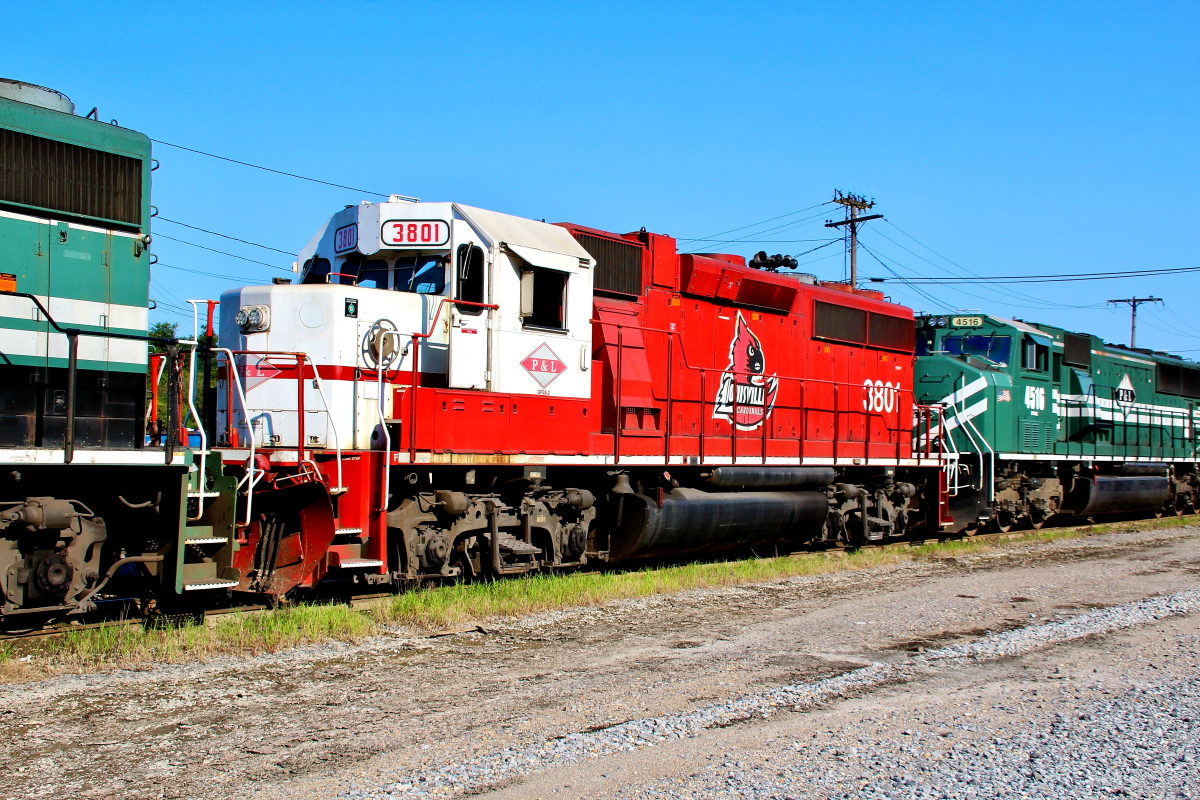 P&L 3801 Paducah and Louisville Railway GP38-2 - in Paduc...