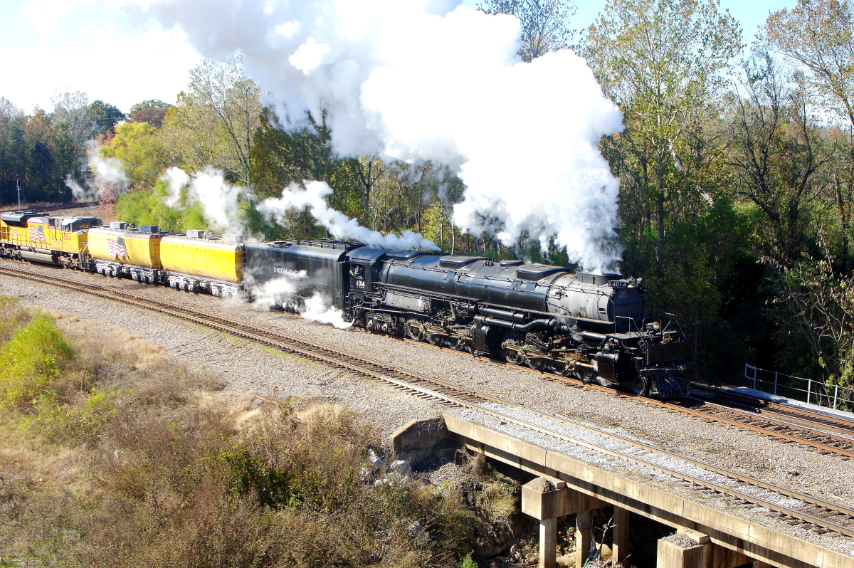 UP 4014 is a class 4-8-8-4 and  is pictured in Texarkana, Texas, USA.  This was taken along the Texarkana/UP on the Union Pacific Railroad. Photo Copyright: Rick Doughty uploaded to Railroad Gallery on 12/03/2023. This photograph of UP 4014 was taken on Tuesday, November 12, 2019. All Rights Reserved. 