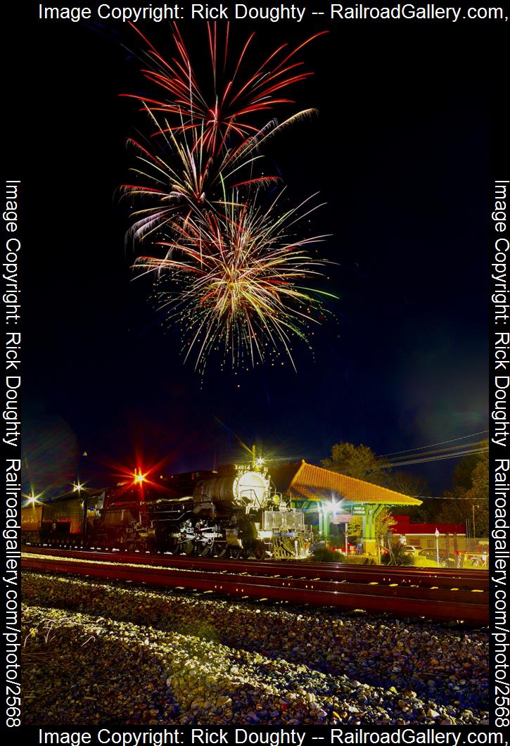 UP 4014 is a class 4-8-8-4 and  is pictured in Prescott, Arkansas, USA.  This was taken along the Little Rock/UP on the Union Pacific Railroad. Photo Copyright: Rick Doughty uploaded to Railroad Gallery on 12/03/2023. This photograph of UP 4014 was taken on Tuesday, November 12, 2019. All Rights Reserved. 