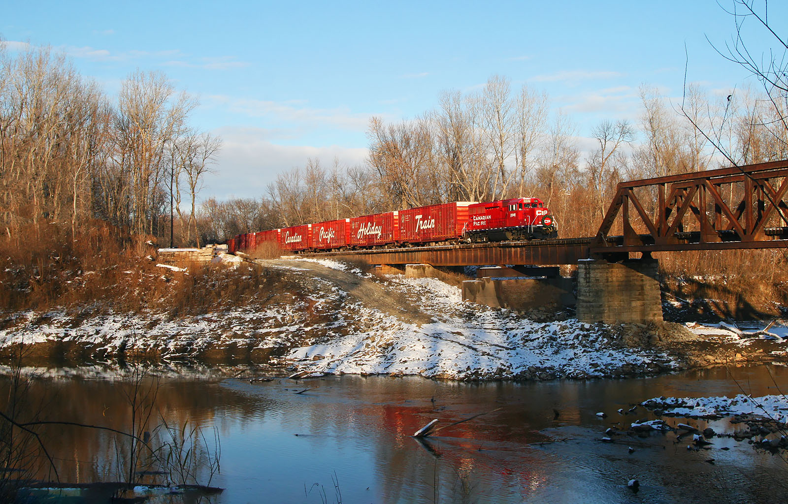 CP 2246 is a class GP20C-ECO and  is pictured in Chillicothe, Missouri, United States.  This was taken along the Kansas City line on the Canadian Pacific Railway. Photo Copyright: John Shine uploaded to Railroad Gallery on 12/04/2023. This photograph of CP 2246 was taken on Monday, November 27, 2023. All Rights Reserved. 