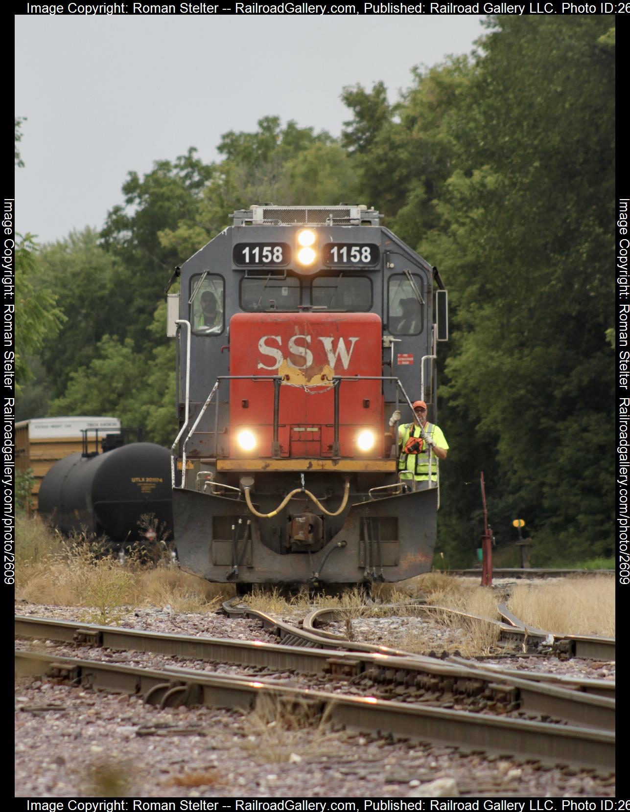 UP 1158 is a class GP60 and  is pictured in Janesville, Wisconsin, United States.  This was taken along the Evansville Branch on the Union Pacific Railroad. Photo Copyright: Roman Stelter uploaded to Railroad Gallery on 12/08/2023. This photograph of UP 1158 was taken on Wednesday, July 19, 2023. All Rights Reserved. 