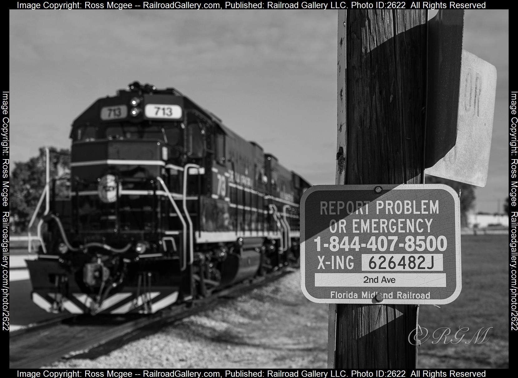 FCEN #713 is a class EMD GP15 and  is pictured in Bartow, Florida, USA.  This was taken along the N/A on the Florida Central Railroad. Photo Copyright: Ross Mcgee uploaded to Railroad Gallery on 12/10/2023. This photograph of FCEN #713 was taken on Saturday, December 09, 2023. All Rights Reserved. 