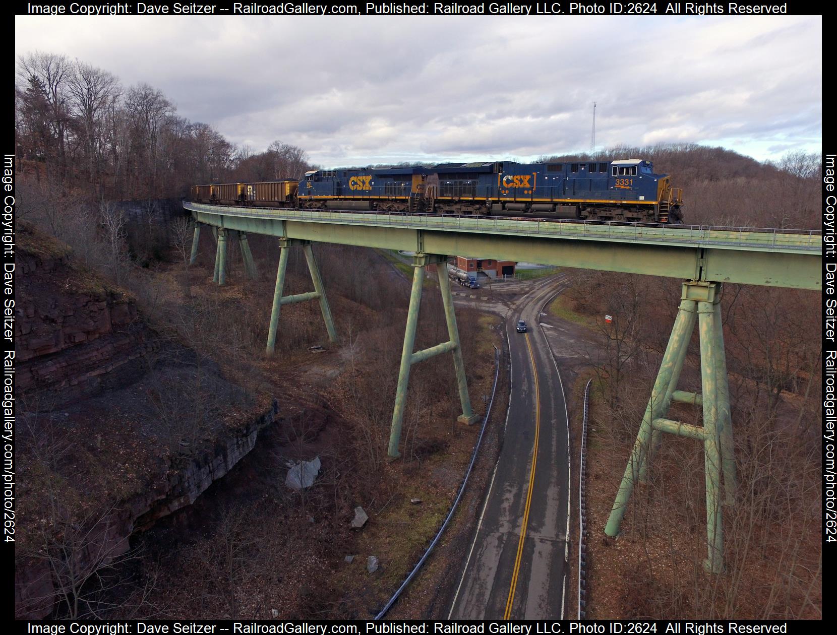 csxt 331 csx 861 is a class ET44AH ES44AH and  is pictured in Lockport, New York, United States.  This was taken along the Somerset on the Somerset Railroad. Photo Copyright: Dave Seitzer uploaded to Railroad Gallery on 12/10/2023. This photograph of csxt 331 csx 861 was taken on Sunday, January 06, 2019. All Rights Reserved. 