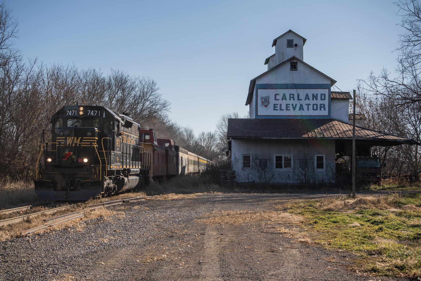 PNLX 7471 is a class EMD SD40-2 and  is pictured in Carland, Michigan, USA.  This was taken along the Cadillac District  on the Great Lakes Central Railroad. Photo Copyright: Spencer Harman uploaded to Railroad Gallery on 11/27/2022. This photograph of PNLX 7471 was taken on Saturday, November 26, 2022. All Rights Reserved. 