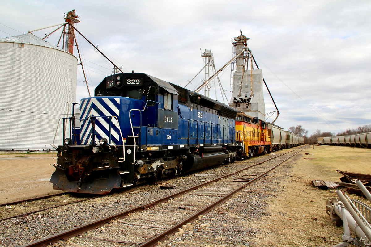 EWLX 329 is a class EMD SD45 and  is pictured in South Haven, Kansas, USA.  This was taken along the Eastern Washington. Photo Copyright: Rick Doughty uploaded to Railroad Gallery on 12/15/2023. This photograph of EWLX 329 was taken on Thursday, March 11, 2021. All Rights Reserved. 