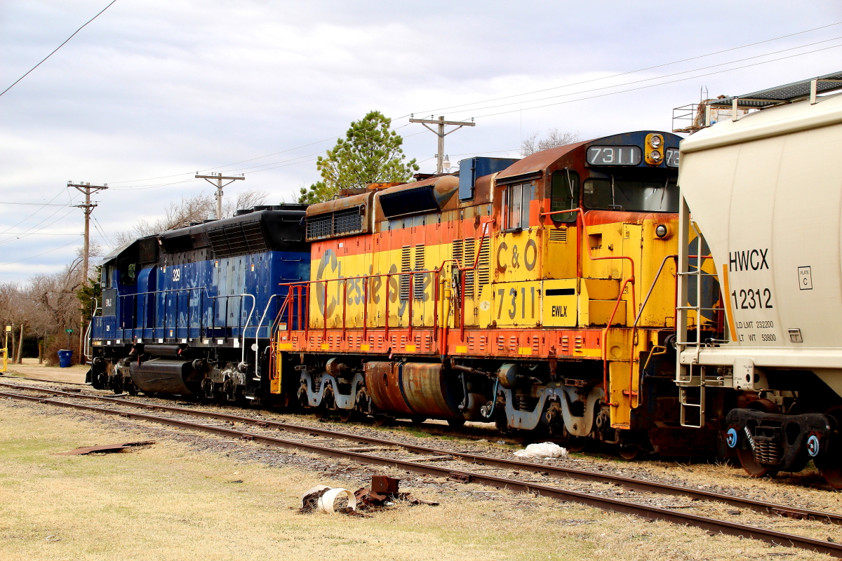 EWLX 7311 is a class EMD SD18 and  is pictured in South Haven, Kansas, USA.  This was taken along the Eastern Washington. Photo Copyright: Rick Doughty uploaded to Railroad Gallery on 12/15/2023. This photograph of EWLX 7311 was taken on Thursday, March 11, 2021. All Rights Reserved. 