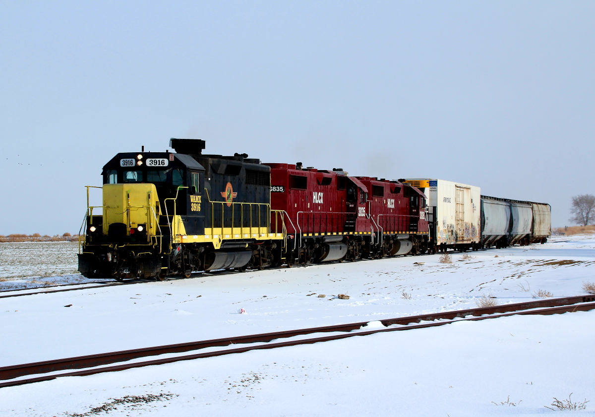 EIRR 3916 is a class EMD GP40-3 and  is pictured in Buhl, Idaho, USA.  This was taken along the Twin Falls/ EIRR on the Eastern Idaho Railroad. Photo Copyright: Rick Doughty uploaded to Railroad Gallery on 12/17/2023. This photograph of EIRR 3916 was taken on Thursday, December 16, 2021. All Rights Reserved. 