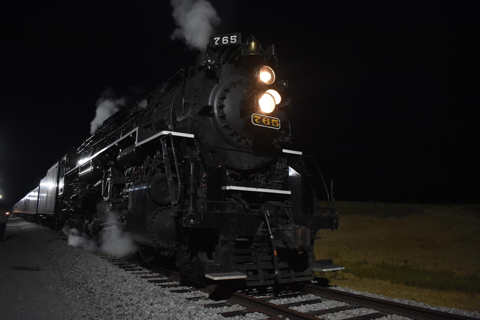 NKP 765 is a class 2-8-4 and  is pictured in South Milford, Indiana, USA.  This was taken along the INER Ex-Wabash line on the Indiana Northeastern Railroad. Photo Copyright: James Ellison uploaded to Railroad Gallery on 11/28/2022. This photograph of NKP 765 was taken on Sunday, September 18, 2022. All Rights Reserved. 