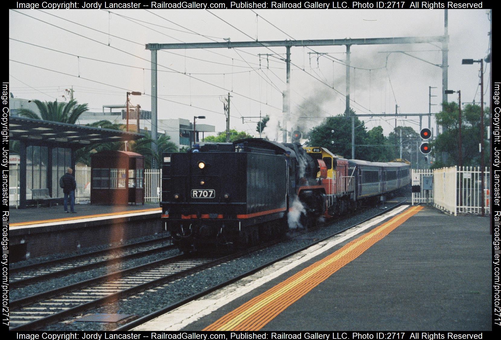 707 R707, VLP P12+ VLP P15 is a class NBLC Hudson + Clyde G18HBR and  is pictured in Mordialloc, VIC, Australia.  This was taken along the Frankston on the Metro Trains Melbourne. Photo Copyright: Jordy Lancaster uploaded to Railroad Gallery on 12/18/2023. This photograph of 707 R707, VLP P12+ VLP P15 was taken on Sunday, November 26, 2023. All Rights Reserved. 