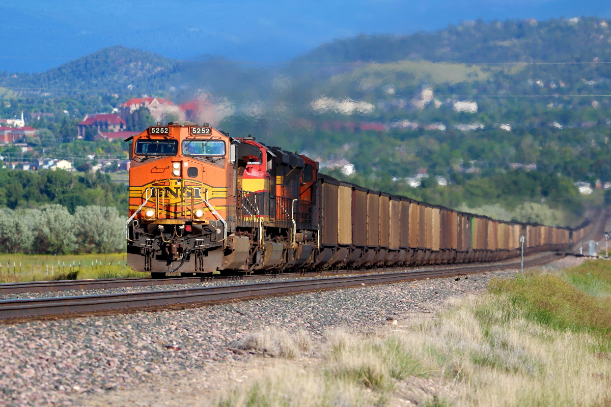 BNSF 5252 is a class GE C44-9W (Dash 9-44CW) and  is pictured in Helena, Montana, USA.  This was taken along the 3rd Sub/MRL on the BNSF Railway. Photo Copyright: Rick Doughty uploaded to Railroad Gallery on 12/20/2023. This photograph of BNSF 5252 was taken on Thursday, June 22, 2023. All Rights Reserved. 