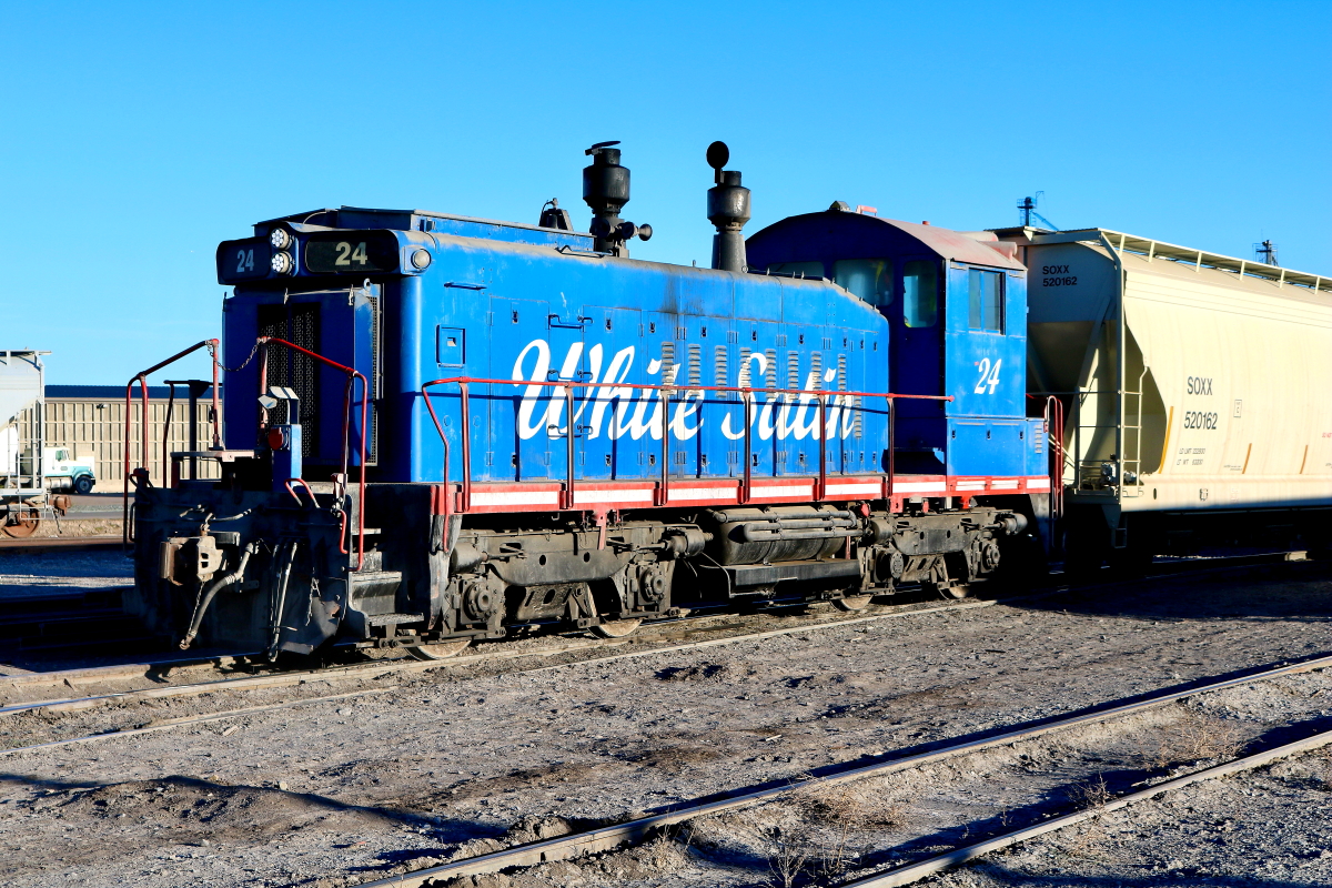 WS 24 is a class EMD SW1200 and  is pictured in Twin Falls, Idaho, USA.  This was taken along the White Satin. Photo Copyright: Rick Doughty uploaded to Railroad Gallery on 12/21/2023. This photograph of WS 24 was taken on Monday, April 24, 2023. All Rights Reserved. 