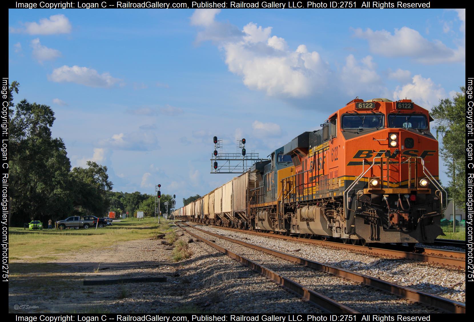 BNSF 6122 CSX 7027 is a class ES44DC CM44AC and  is pictured in Wildwood, Florida, USA.  This was taken along the Wildwood Sub on the CSX. Photo Copyright: Logan C uploaded to Railroad Gallery on 12/21/2023. This photograph of BNSF 6122 CSX 7027 was taken on Friday, August 11, 2023. All Rights Reserved. 