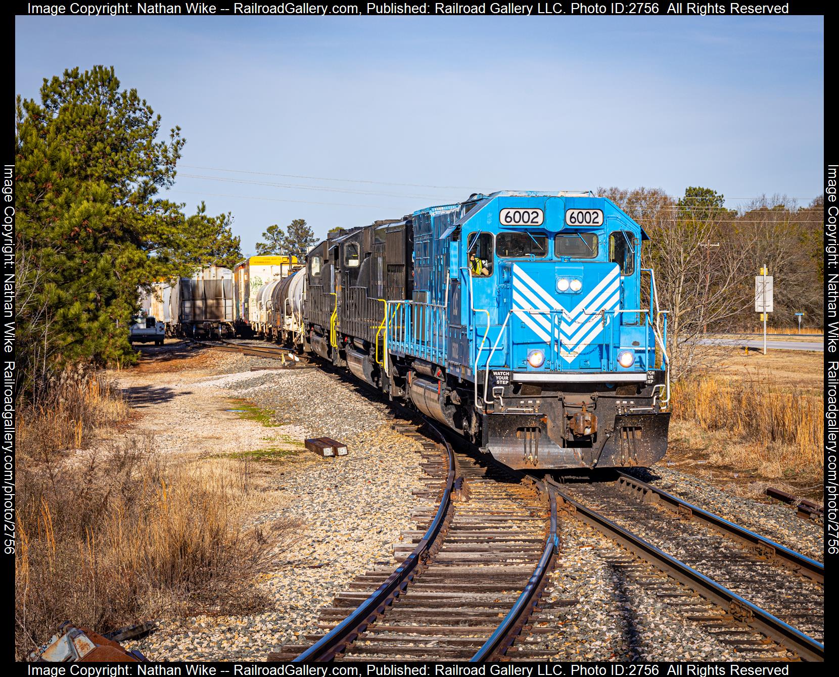 LC 6002 is a class sd40t-2 and  is pictured in Richburg, South Carolina, United States.  This was taken along the Lancaster And Chester on the Lancaster and Chester Railway. Photo Copyright: Nathan Wike uploaded to Railroad Gallery on 12/22/2023. This photograph of LC 6002 was taken on Thursday, December 21, 2023. All Rights Reserved. 