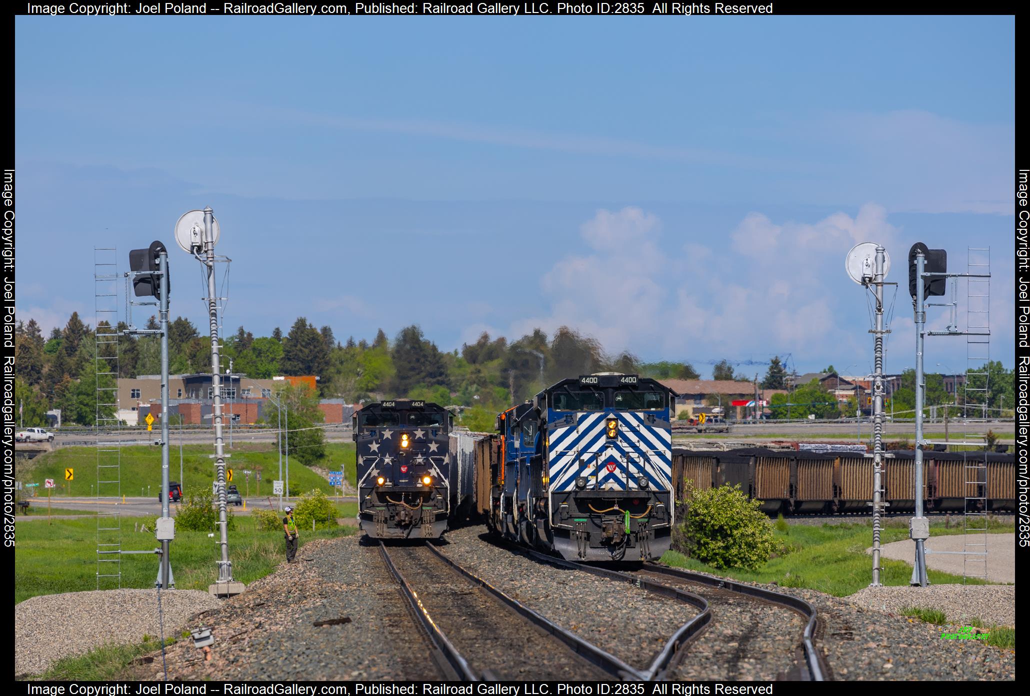 MRL 4404 is a class EMD SD70ACe and  is pictured in Bozeman, Montana, USA.  This was taken along the 2nd Sub on the Montana Rail Link. Photo Copyright: Joel Poland uploaded to Railroad Gallery on 12/31/2023. This photograph of MRL 4404 was taken on Wednesday, May 31, 2023. All Rights Reserved. 