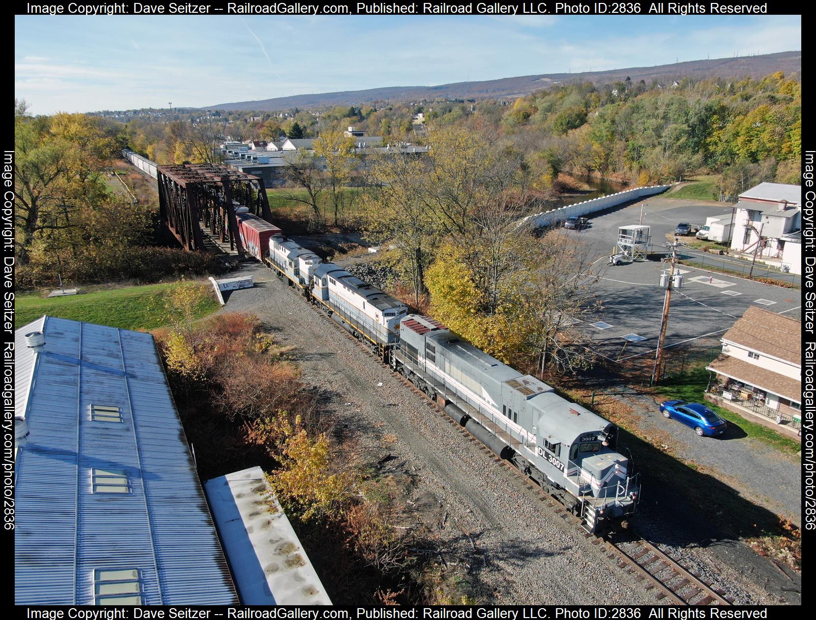 DL 3007 DL 2423 DLW 1804 is a class M630 C425 RS11 and  is pictured in Scranton, Pennsylvania, United States.  This was taken along the Carbondale on the Delaware-Lackawanna. Photo Copyright: Dave Seitzer uploaded to Railroad Gallery on 12/31/2023. This photograph of DL 3007 DL 2423 DLW 1804 was taken on Saturday, November 07, 2020. All Rights Reserved. 