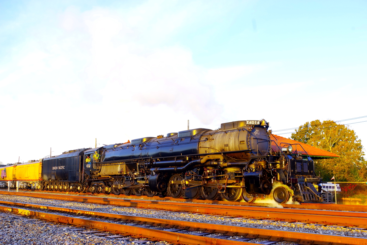 UP 4014 is a class 4-8-8-4 and  is pictured in Prescott, Arkansas, USA.  This was taken along the Little Rock/UP on the Union Pacific Railroad. Photo Copyright: Rick Doughty uploaded to Railroad Gallery on 01/02/2024. This photograph of UP 4014 was taken on Wednesday, November 13, 2019. All Rights Reserved. 