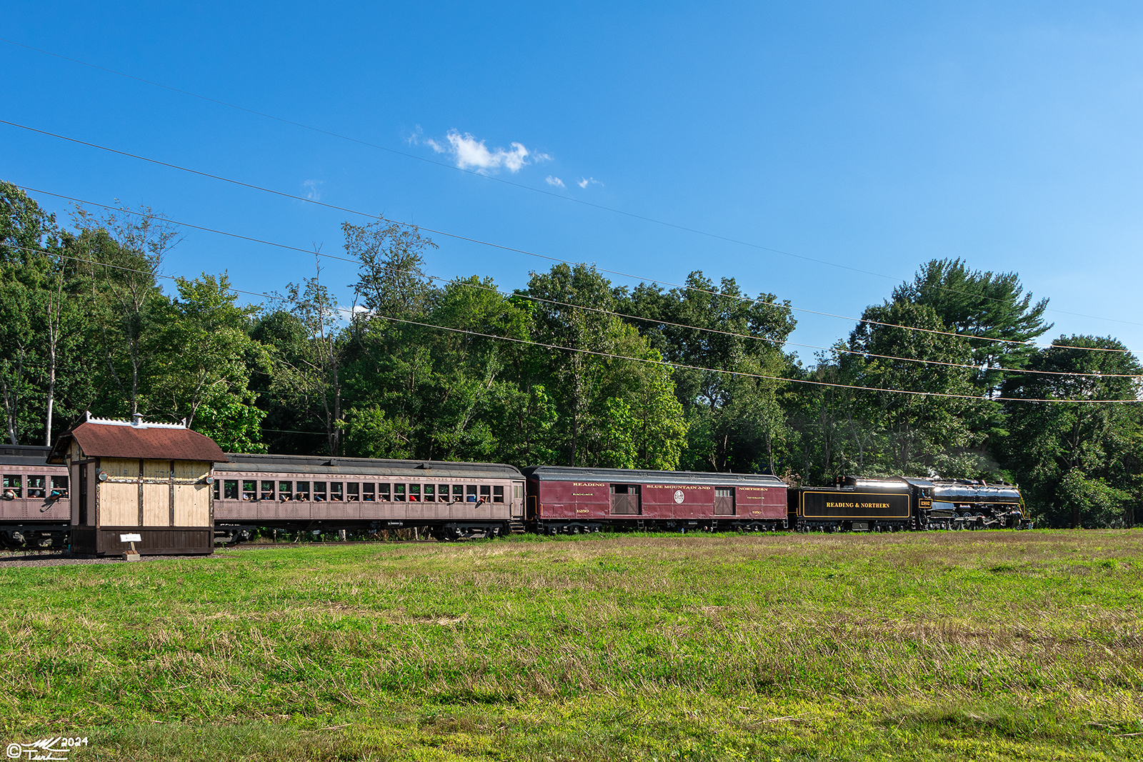 RDG 2102 is a class T-1 and  is pictured in Molino, Pennsylvania, USA.  This was taken along the Molino on the Reading Company. Photo Copyright: Mark Turkovich uploaded to Railroad Gallery on 01/05/2024. This photograph of RDG 2102 was taken on Sunday, August 13, 2023. All Rights Reserved. 