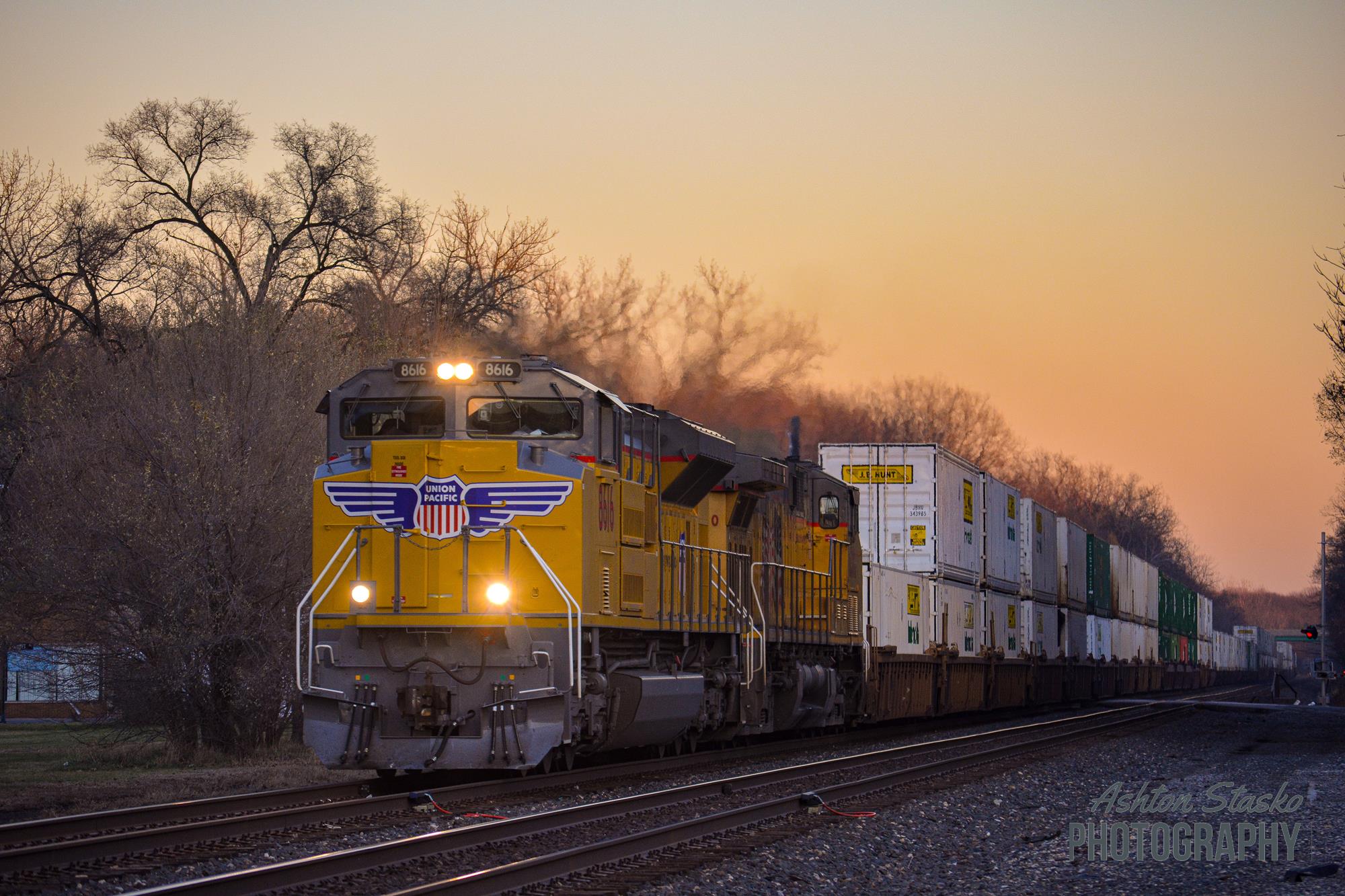 8616 is a class SD70ACE and  is pictured in Chesterton , Indiana , United States .  This was taken along the Chicago Line on the Norfolk Southern. Photo Copyright: Ashton  Stasko  uploaded to Railroad Gallery on 11/30/2022. This photograph of 8616 was taken on Friday, November 25, 2022. All Rights Reserved. 