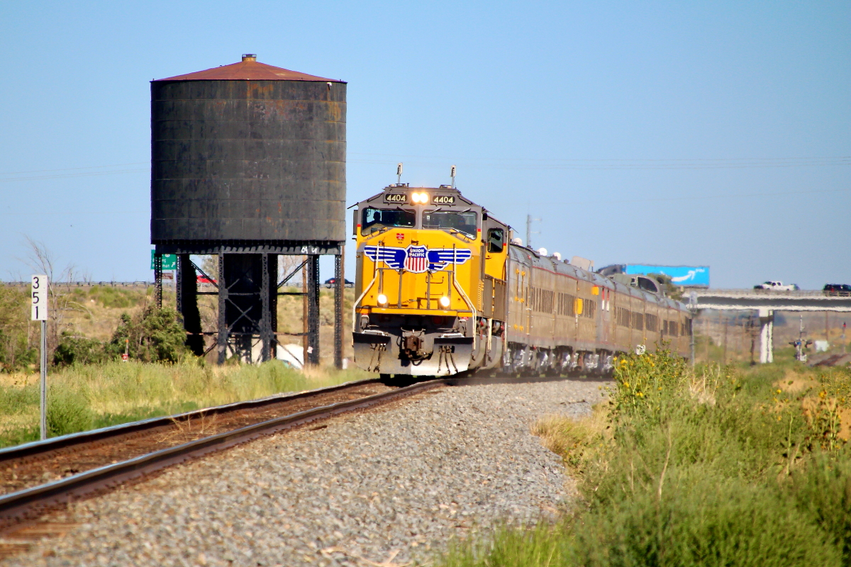 UP 4404 is a class EMD SD70 and  is pictured in Bliss, Idaho, USA.  This was taken along the Nampa/UP on the Union Pacific Railroad. Photo Copyright: Rick Doughty uploaded to Railroad Gallery on 01/06/2024. This photograph of UP 4404 was taken on Saturday, August 12, 2023. All Rights Reserved. 