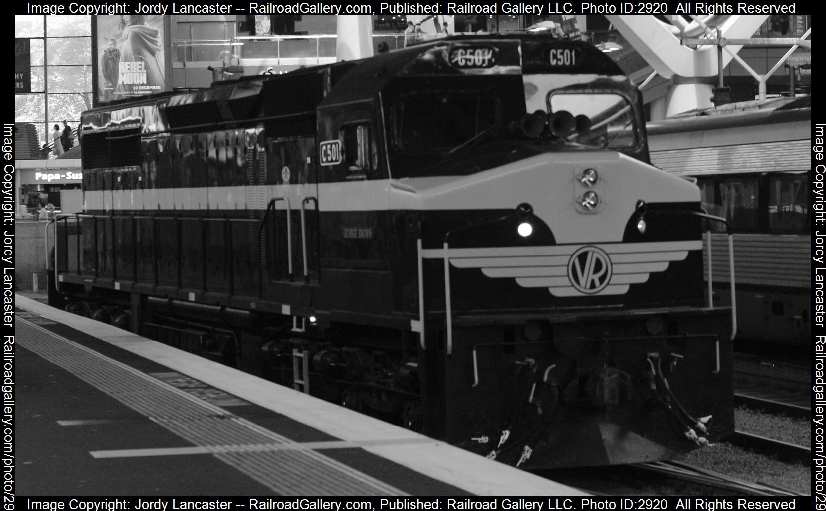 SRHC C501 is a class GT26C and  is pictured in Melbourne, VIC, Australia.  This was taken along the North East on the Seymour Railway Heritage Centre. Photo Copyright: Jordy Lancaster uploaded to Railroad Gallery on 01/09/2024. This photograph of SRHC C501 was taken on Wednesday, January 10, 2024. All Rights Reserved. 