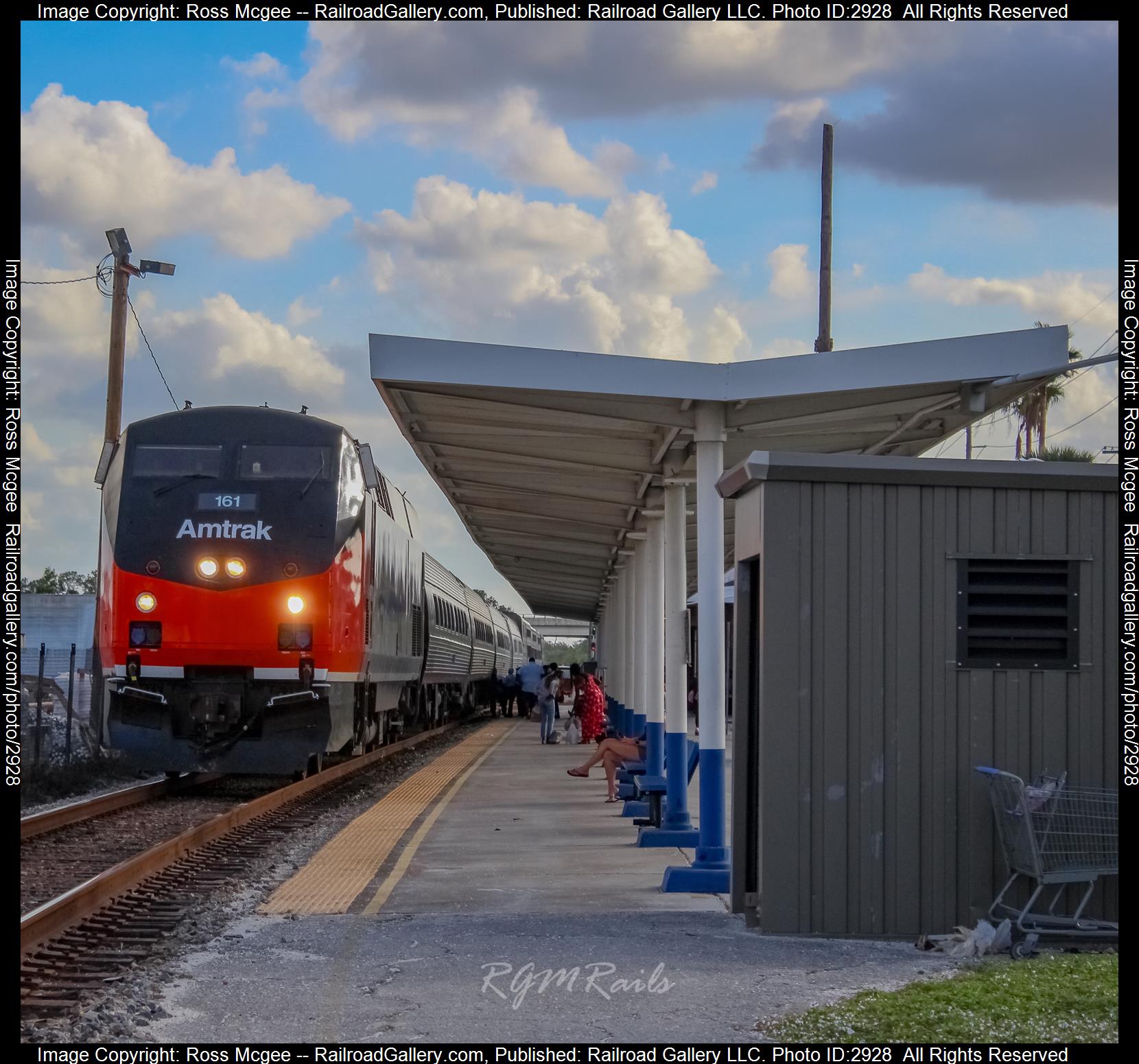AMTK 161 is a class GE P42DC and  is pictured in Winter Haven, Florida, USA.  This was taken along the Auburndale Subdivision  on the Amtrak. Photo Copyright: Ross Mcgee uploaded to Railroad Gallery on 01/10/2024. This photograph of AMTK 161 was taken on Friday, November 25, 2022. All Rights Reserved. 