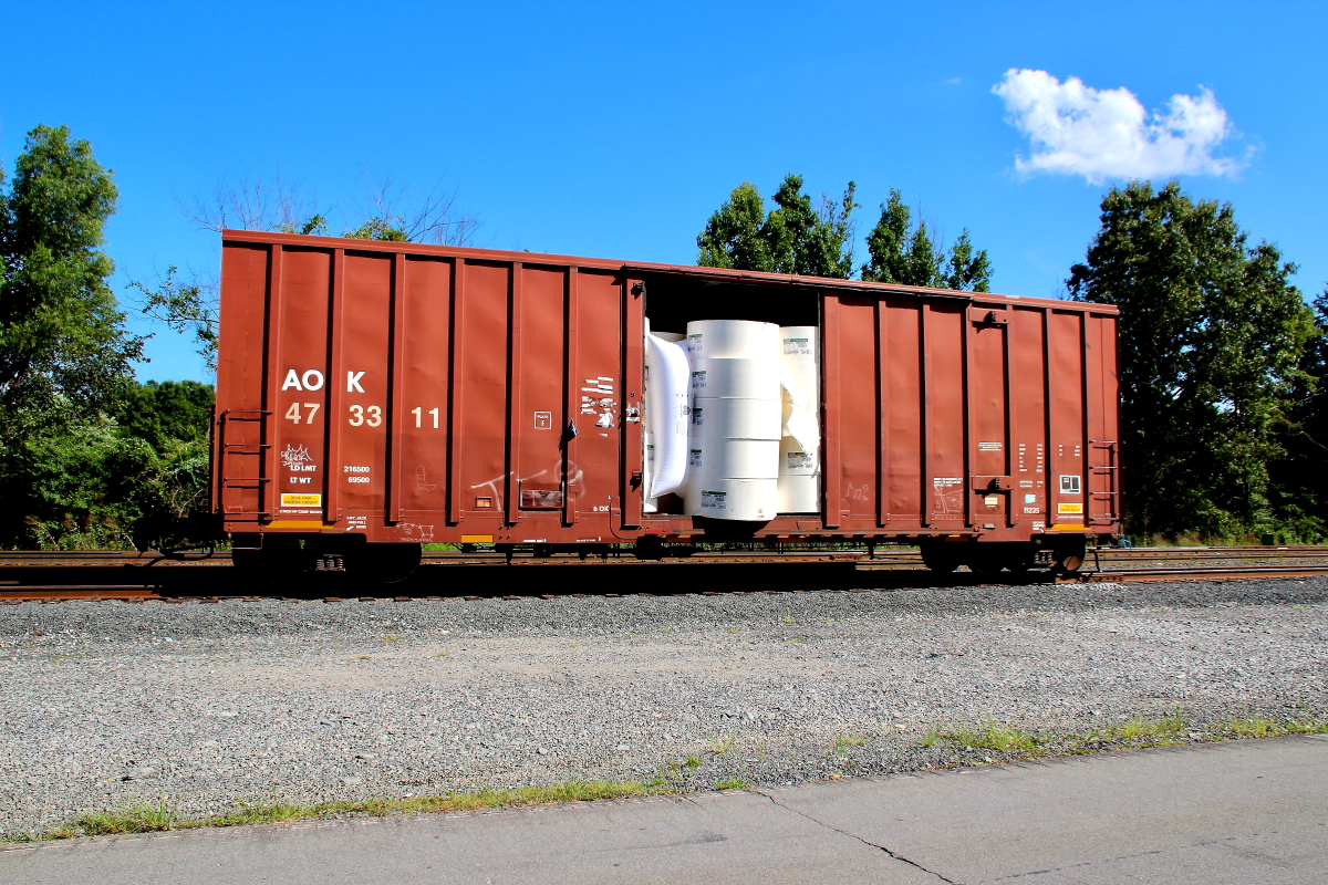 AOK 473311 is a class 50ft Box Car and  is pictured in Little Rock, Arkansas, USA.  This was taken along the Little Rock/UP on the Arkansas and Oklahoma. Photo Copyright: Rick Doughty uploaded to Railroad Gallery on 01/11/2024. This photograph of AOK 473311 was taken on Saturday, August 01, 2020. All Rights Reserved. 