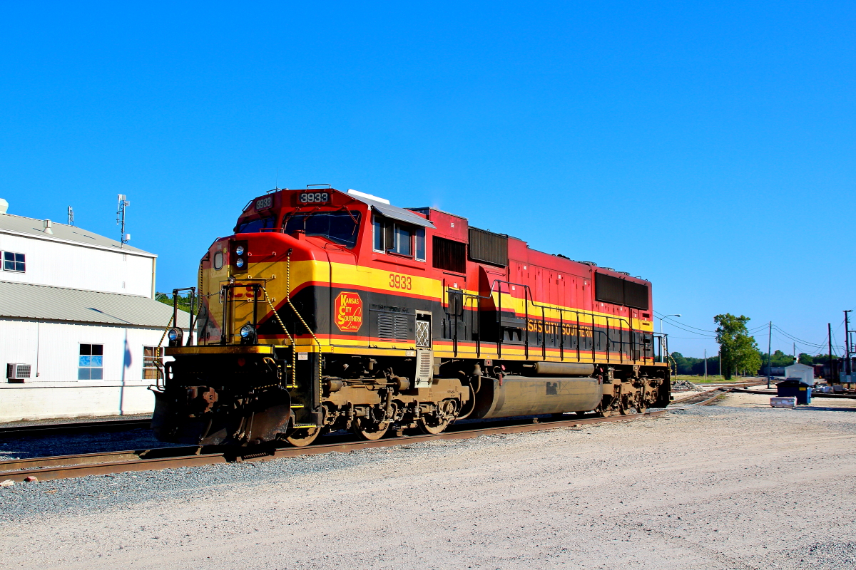 KCS 3933 is a class EMD SD70 and  is pictured in Heavener, Oklahoma, USA.  This was taken along the Shreveport/KCS on the Kansas City Southern Railway. Photo Copyright: Rick Doughty uploaded to Railroad Gallery on 01/12/2024. This photograph of KCS 3933 was taken on Saturday, August 22, 2020. All Rights Reserved. 