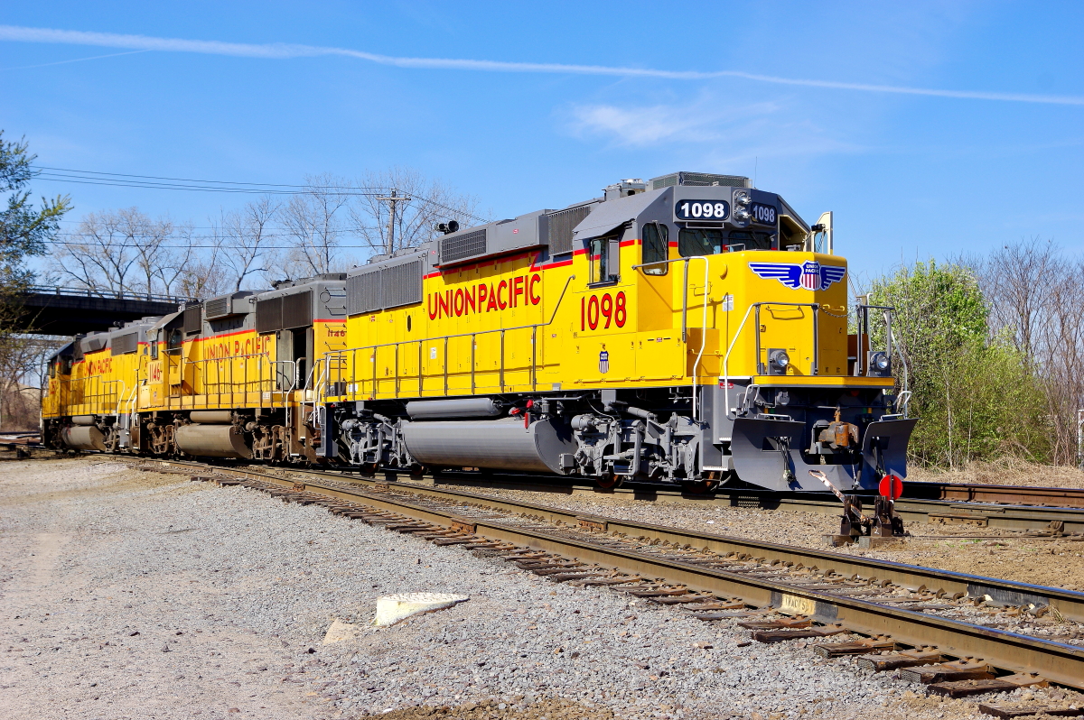 UP 1098 is a class EMD GP60 and  is pictured in Van Buren, Arkansas, USA.  This was taken along the Van Buren/UP on the Union Pacific Railroad. Photo Copyright: Rick Doughty uploaded to Railroad Gallery on 01/14/2024. This photograph of UP 1098 was taken on Saturday, March 07, 2020. All Rights Reserved. 